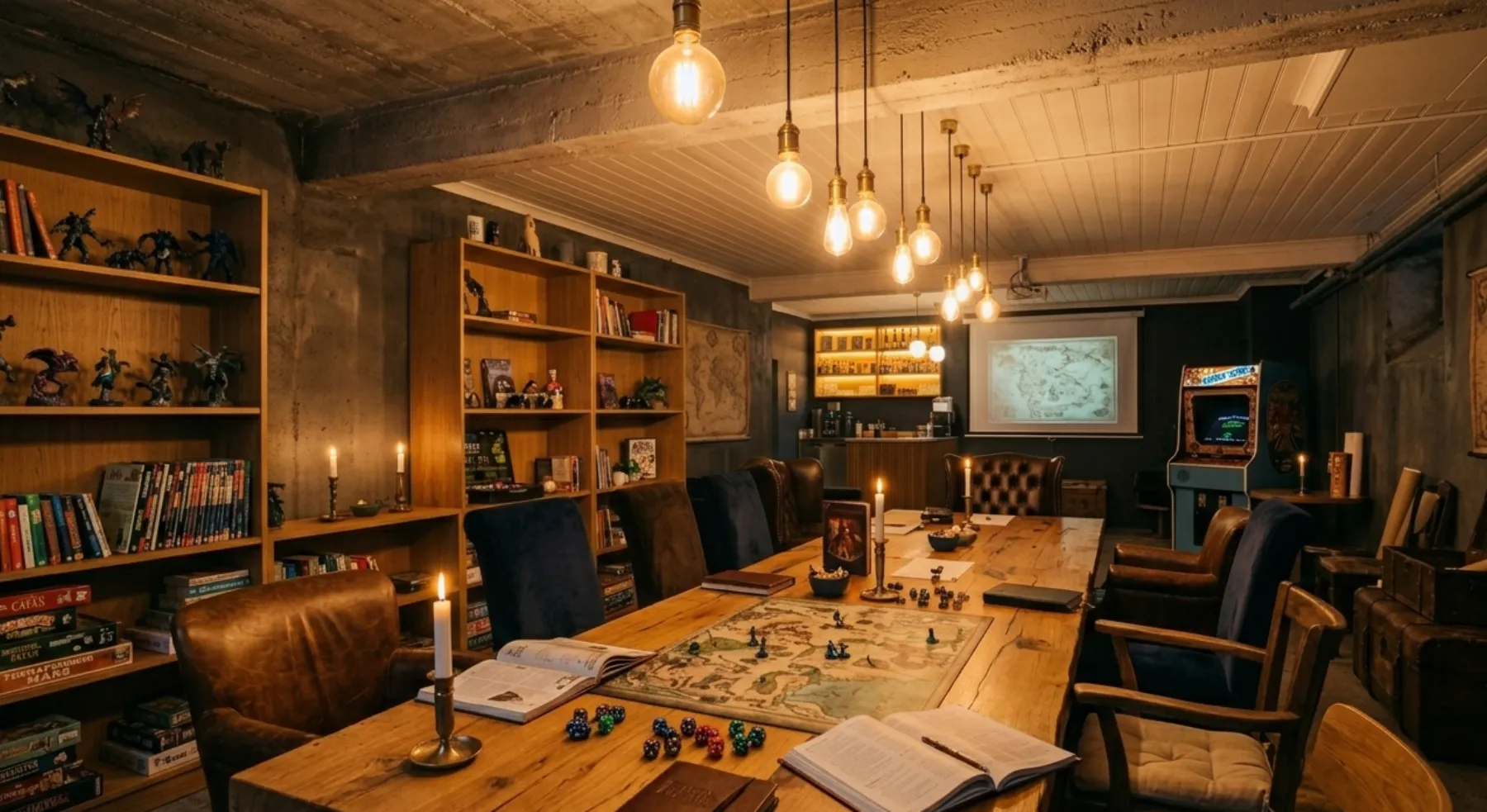 Kreativt rum med verktyg och arbetsbänk